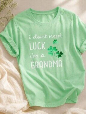 Celebrate It Light Green Grandma Graphic Tee